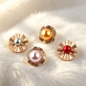 Handmade Decor Round Zinc Alloy <b>Buttons</b> High Polished Gold Plated Custom Embossed Logo Brass Shank Craft <b>Buttons</b> - Product Image 2