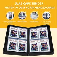 Álbum de Cuero PU para Tarjetas Graduadas con 4 Bolsillos, Carpeta para Tarjetas Graduadas con 40 Bolsillos, Álbum para Tarjetas Graduadas con Carga Superior