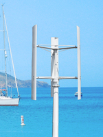 Éolienne à axe vertical 5KW 48V 96V 220V Système d'énergie solaire alternatif Système hybride solaire-éolien vertical