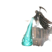Nouveauté Halloween : Lampe de bibliothèque en PLA imprimée en 3D, Grim Reaper avec lumière verte