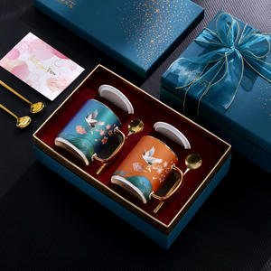 Taza de Cerámica de Lujo Ecológica con Tapa y Asa, Taza de Té de Porcelana Blanca, Embalaje en Caja de Regalo para Regalos Empresariales - Product Image 4