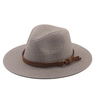 Nuevo Sombrero de Paja Natural de Panamá, Suave y con Forma, para Verano, para Mujer/Hombre, de Ala Ancha, para Playa, Protección UV, Estilo Fedora - Product Image 1