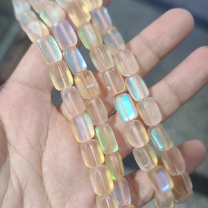 Mm1001 Trắng Matte hào nhoáng nhân tạo tổng hợp rõ ràng Moonstone sáng bóng Matte đá hình chữ nhật cột hạt - Product Image 5