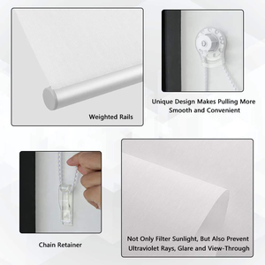 Persianas <span class=keywords><strong>Enrollables</strong></span> Manuales Económicas y Sencillas con Filtro de Luz Solar, sin Cable, con Resorte, para el Hogar - Product Image 4