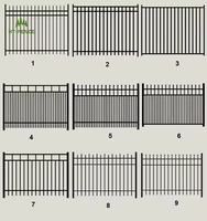 HT-FENCE 6Ft * 8Ft Poudre Enduit Galvanisé Lance Top Clôture En Acier Panneaux De Clôture En Fer Forgé Bon Marché à Vendre