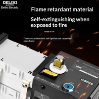 Commutateur de transfert automatique double alimentation Delixi CDQ1S triphasé quatre fils 25A/40A/63A/100A/125A 4P