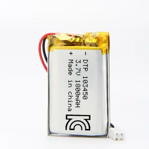 Kc אישר תאי nmc סוללה נטענת lipo 3.7v 1800mah 103450 2000 סוללות ליתיום יון עבור משקפיים חכמים