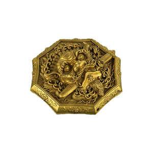 Bán buôn Brass bát giác Lion-Head Sword-biting bagua gương mảng bát giác Lion-Head Mặt dây trang trí nội thất mặt hàng - Product Image 6