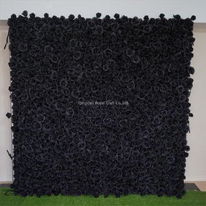 Decoración de Halloween en Oferta, <span class=keywords><strong>Fondo</strong></span> 3D 5D, Pared de Flores de Plumas de Rosa Negra, Rollo de Pared de Flores de Rosa Negra - Product Image 2