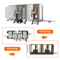 Remorque de Salle de Bain de Luxe Étanche, Toilettes Mobiles Confortables et Portables pour Événements Commerciaux, Van Sanitaire Extérieur