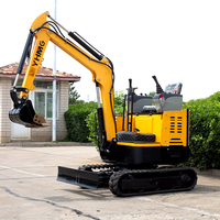 Livraison rapide pas cher mini excavatrice chinoise 1.5 tonnes 1ton mini excavateur mini excavatrices pelleteuses à vendre