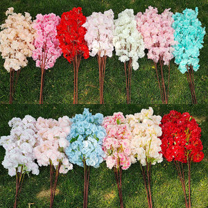 Branches de fleurs de cerisier artificielles 100cm-200cm, fleurs en soie, décoration de mariage, guirlandes de plafond intérieures - Product Image 2