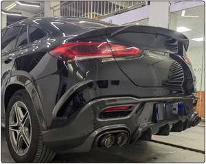 2020 + vente chaude pare-chocs arrière de voiture en Fiber de carbone pour <span class=keywords><strong>Mercedes</strong></span> Benz GLE63 GLE350 coupé modifié LD Style pare-chocs arrière à lèvre - Product Image 4