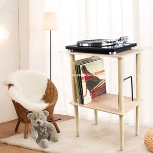 Soporte/Estante <span class=keywords><strong>de</strong></span> Almacenamiento <span class=keywords><strong>para</strong></span> <span class=keywords><strong>Discos</strong></span> <span class=keywords><strong>de</strong></span> <span class=keywords><strong>Vinilo</strong></span> y Tocadiscos, <span class=keywords><strong>de</strong></span> Madera Natural <span class=keywords><strong>de</strong></span> Cottonwood, Autoensamblable, en Oferta - Product Image 6