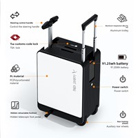 Valise Trottinette Électrique LeavesKing 20 Pouces avec Roues Pivotantes pour Enfants et Adultes, en Matériau PC