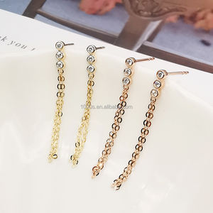 Pendientes de diamantes de oro real de 18 quilates de lujo, joyería de oro fino hecha a mano, oro macizo de 18 quilates - Product Image 6