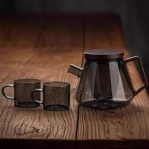 Théière en verre avec filtre, séparation eau-thé, résistante à la chaleur, bouilloire de bureau, style rétro, pour le thé de l'après-midi, pour adultes - Product Image 5