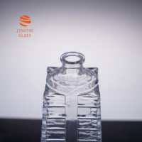 Botella de Vidrio de Gran Capacidad de 850 ml con Fondo Redondo y Ranura Cuadrada, Adecuada para Envasar Whisky, Brandy y Vodka