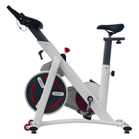 Vélo d'exercice magnétique réglable avec affichage de la puissance, pédales en aluminium, siège de course, charge maximale 120 kg, pour usage commercial et domestique
