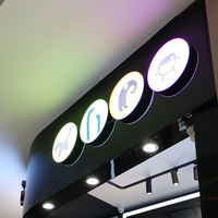 Enseigne lumineuse LED personnalisée, étanche, pour publicité extérieure, enseigne publicitaire 3D en acrylique, boîte lumineuse pour logo de magasin, devanture de magasin, entreprise