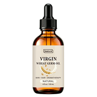 Minyak Germ Gandum Murni Label Pribadi untuk Nutrisi Kulit, Rambut, dan Kulit Kepala, Memperbaiki Kulit Kering, Mencegah Kerontokan Rambut, Minyak Aromaterapi