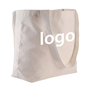 定制耐用杂货店沙滩购物帆布<span class=keywords><strong>12</strong></span>盎司重型大手提包白色帆布袋褶饰 - Product Image 1