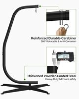 Support en C de qualité supérieure pour l'extérieur et l'intérieur, capacité lourde, pour chaise suspendue de véranda, hamac, support de chaise suspendue