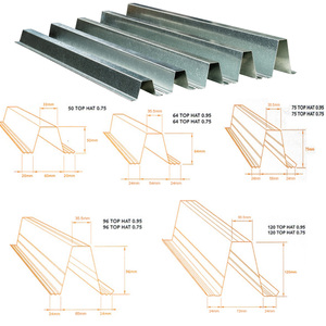 Hot bán giá tốt nhất Úc mạ kẽm top hat tấm, ván sàn Kim Loại Lợp - Product Image 1