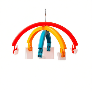 Cintre de penderie Myrva Rainbow Hook en plastique à un seul niveau, design original - Product Image 1