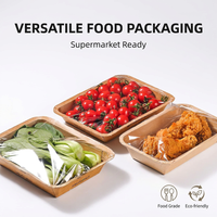 Barquettes alimentaires en papier kraft écologiques, assiettes en papier biodégradables jetables pour la restauration rapide, le barbecue, les sandwichs, logo personnalisé imprimé