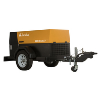 Compresseur d'air Portable Diesel industriel à deux roues à vis de 7 bars pour le minage