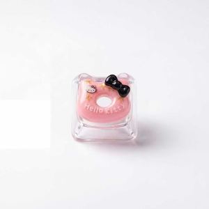 Trendy Press Fidget Decompression Toy, Cute Cat Donut Resin DIY Custom Artisan Mechanical <strong>Keyboard</strong> Keycap - Product Image 1