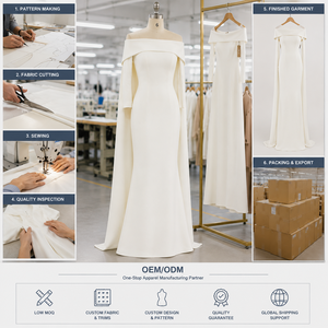 Robe de soirée sirène moulante blanche sur mesure pour femme, épaules dénudées, collection de robes pour femmes - Product Image 4
