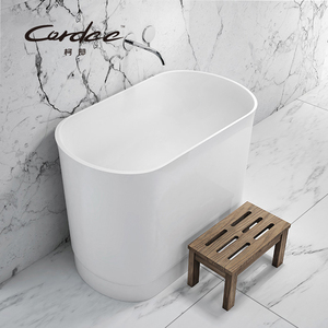 Hiện đại sang trọng phòng tắm Đá Nhân Tạo nhỏ freestanding bồn tắm nhỏ màu ngâm Mini bồn tắm Bồn Tắm Mini sit-on bồn tắm - Product Image 2
