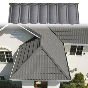Tuile de <span class=keywords><strong>toiture</strong></span> en métal revêtu de pierre Galvalume imperméable de 0,45 mm pour le Libéria - Product Image 4