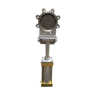 Válvula de cuchilla elevadora neumática con brida de acero al carbono PZ673X-10C personalizada de alta calidad - Product Image 4