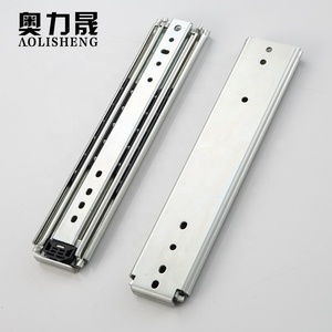 76mm cajón corredores 3 veces la extensión telescópica de rodamiento de bolas de la industria de servicio pesado cajón carril de deslizamiento - Product Image 1