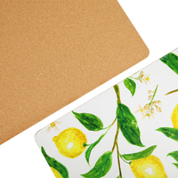 KUKESI Tapis de table en liège et bois MDF de haute qualité, napperon à sublimation, tapis de table pour assiette de restaurant