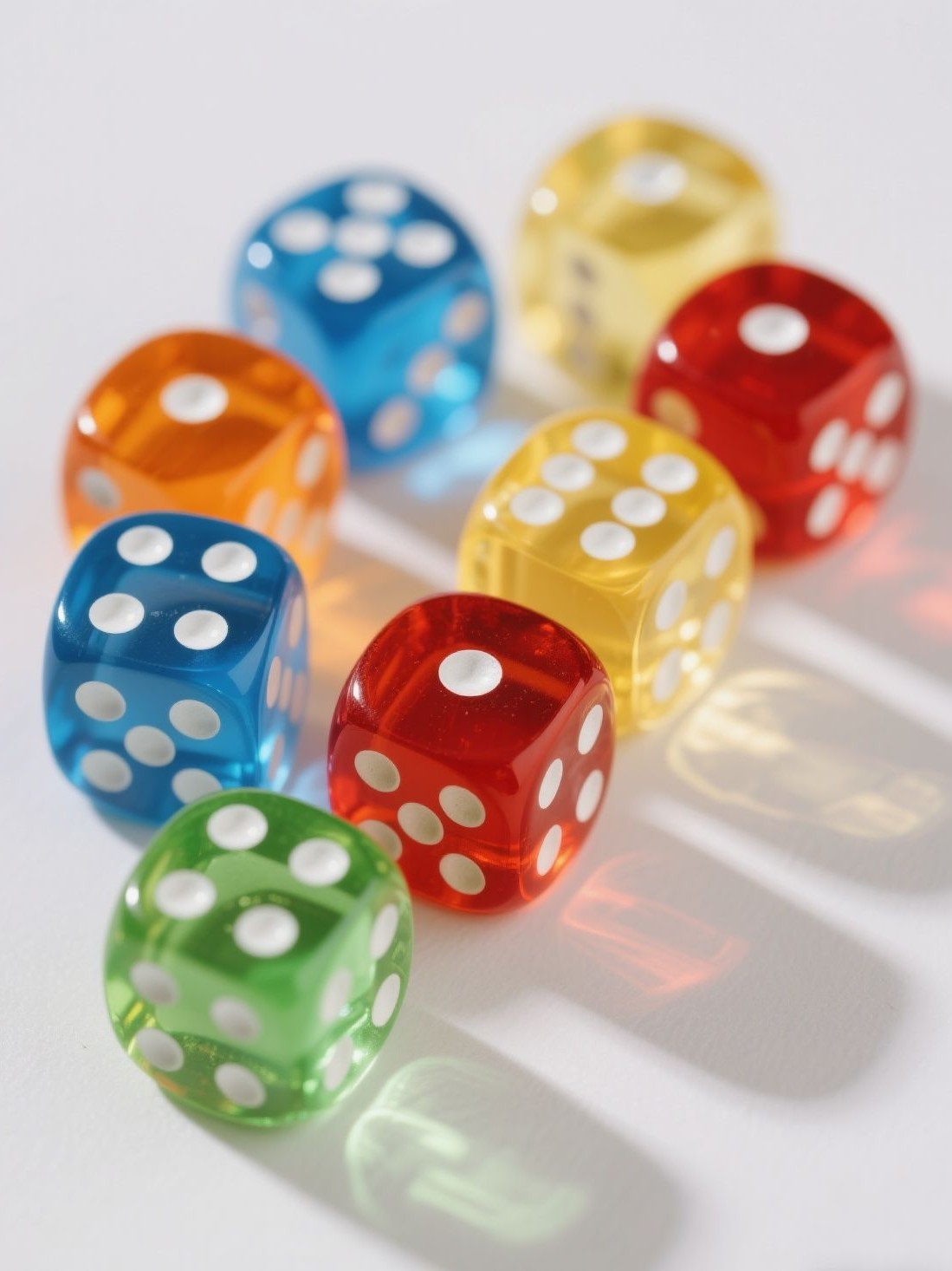 HUAZIZ Lot De 100 Dés 12mm En 10 Couleurs – Acrylique Transparent, Parfait Pour Jeux De Société Et Apprentissage