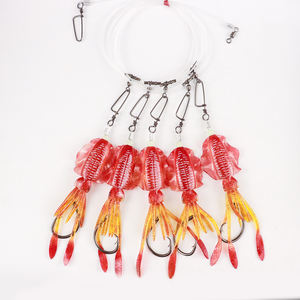 Deep Drop High Carbon Steel Deep Sea Squid Lure Fishing Rig with Tuna Hook 16/0 for Snapper &amp; <strong>Bass</strong> - Product Image 6