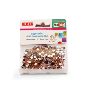 Strass Ilan 5 mm color champagne per artigianato e decorazioni - Product Image 2