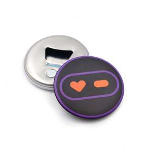 Factory OEM Bulk Foil Sticker Cap Opener Souvenirs Customized Metallic Tin <b>Shaped</b> <b>Magnetic</b> Beer Bottle Opener Fridge Magnet - Product Image 6