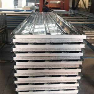 Panneaux sandwich EPS de bonne qualité Panneaux de toit et de mur pour atelier de construction Panneau sandwich 100mm - Product Image 3