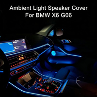 Kit de Iluminación Ambiental Interior para BMW X6 G06 2019-2024, Sistema de Actualización de Iluminación LED RGB para Cubiertas de Altavoces y Molduras de Puertas