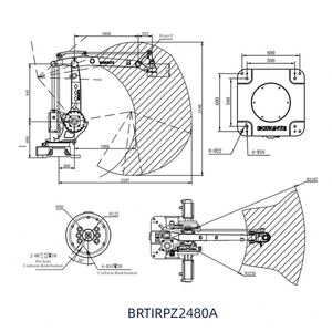 หุ่นยนต์อุตสาหกรรม Braun BRTIRPZ2480A ระยะแขน 2.4 เมตร รับน้ำหนักได้ 80 กิโลกรัม สำหรับงานจัดเรียงพาเลท แบบสี่แกน พร้อมมอเตอร์ PLC และส่วนประกอบหลัก - Product Image 3