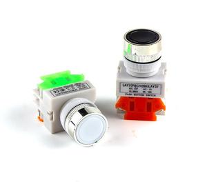 Interruptor de Botón Pulsador LAY37 de 22mm, Autobloqueante/Momentáneo, Rojo, Verde, Azul, Amarillo, Blanco, Negro, 1NO 1NC, 10A, 250VAC - Product Image 2