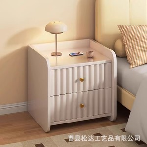 Wooden bedside table, cross-border creative home bedroom <b>small</b> bedside storage <b>cabinet</b>, multi-functional solid wood - Product Image 1