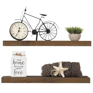 Retro Wooden <b>Wall</b> <b>Mounted</b> <b>Shelf</b> Rectangle Multipurpose Home Decor Living Room Storage Rack - Product Image 5