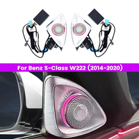 Tweeter rotatif 64 couleurs pour Mercedes Benz Classe S W222 2014-2020 |   Éclairage d'ambiance OEM synchronisé pour haut-parleur de montant A - Amélioration de l'audio