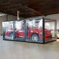 Garage de voiture gonflable transparent PVC Portable Commercial bâche de voiture gonflable salon commercial abri de voiture gonflable Capsule tente